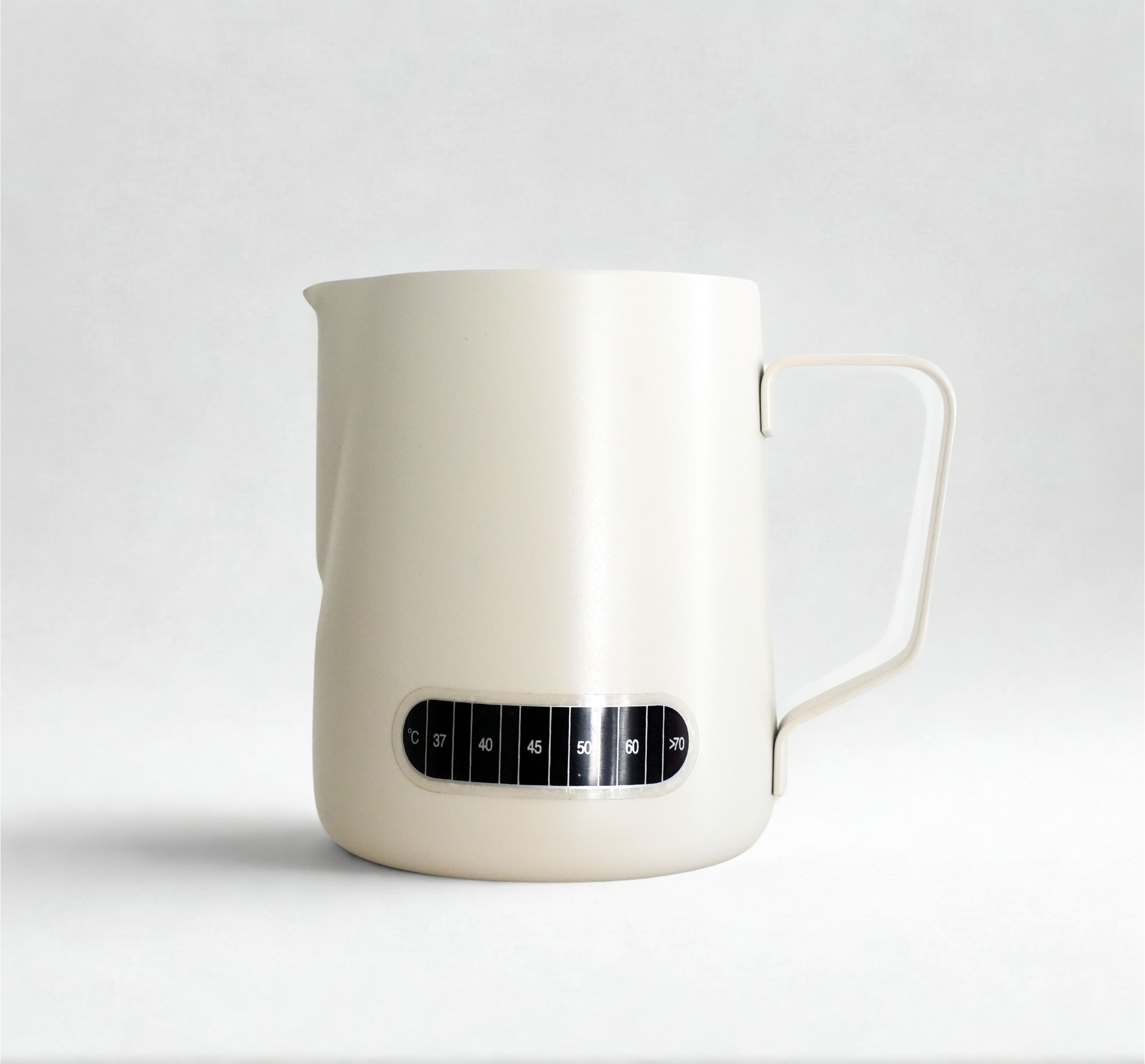 BC Pro Milk Jug with Thermometer Sticker - White